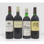 FOUR BOTTLES OF BORDEAU RED WINE Comprising: one Chateau Tour de Bellegarde Bordeaux Superieur 1981