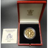 ROYAL MINT UNITED KINGDOM 1953-1993 CORONATION 40th ANNIVERSARY GOLD PROOF CROWN with certificate