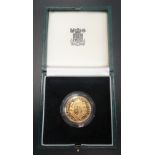 ROYAL MINT UNITED KINGDOM 1489-1989 ANNIVERSARY OF THE GOLD SOVEREIGN PROOF COIN 500th Anniversary