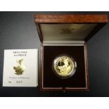 ROYAL MINT 1990 BRITANNIA ONE OUNCE GOLD PROOF COIN with certificate and box