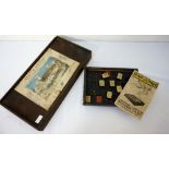 VINTAGE MAH-JONG SET in original wooden box with printed instructions,