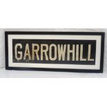 ORIGINAL GLASGOW CORPORATION LINEN TRAM DESTINATION BLIND - GARROWHILL circa 1950s from Coronation