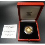 ROYAL MINT HONG KONG ROYAL VISIT 1986 GOLD PROOF $1000 COIN with certificate and box