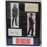 DIANA RIGG AND PATRICK MACNEE SIGNED PHOTOGRAPHIC PRINT from the 1960s hit television series The