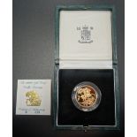 ROYAL MINT UNITED KINGDOM 1992 GOLD PROOF DOUBLE-SOVEREIGN COIN with certificate and box
