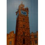 ED O'FARRELL The Tollbooth Tower, Glasgow, acrylic on canvas, signed,