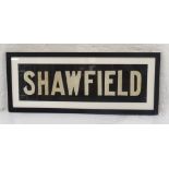 ORIGINAL GLASGOW CORPORATION LINEN TRAM DESTINATION BLIND - SHAWFIELD circa 1950s from Coronation