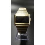 1970s GENTLEMAN'S OMEGA 'TIME COMPUTER' DIGITAL GOLD PLATED WRISTWATCH with one button (TC1),