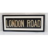 ORIGINAL GLASGOW CORPORATION LINEN TRAM DESTINATION BLIND - LONDON ROAD circa 1950s from Coronation