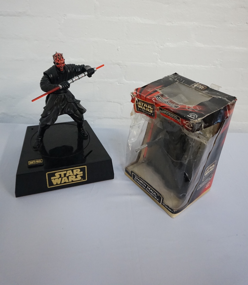 TWO STAR WARS DARTH MAUL FIGURES comprising a boxed Episode I Darth Maul Character Collectible;