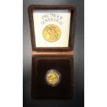 ROYAL MINT UNITED KINGDOM 1981 GOLD PROOF SOVEREIGN COIN with certificate and case