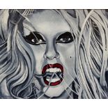 ED O'FARRELL Lady Gaga, Born This Way, acrylic on canvas, signed and dated 2012,