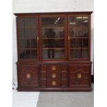 LARGE CHINESE TEAK BOOKCASE