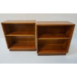 PAIR OF 'MORRIS' OF GLASGOW TEAK BOOKCAS