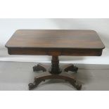 A VERY FINE REGENCY ROSEWOOD LIBRARY TABLE,