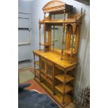 AN EDWARDIAN MAHOGANY CARVED CHIFFONIER,