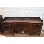 A MAHOGANY AND EBONY INLAID SIDEBOARD, 19th CENTURY,