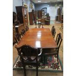 A VICTORIAN MAHOGANY DINING ROOM SUITE,