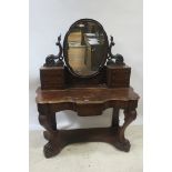 A VICTORIAN MAHOGANY DUCHESS DRESSING TABLE 155cm x 116cm x 58cm