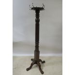 A GOOD GEORGIAN STYLE MAHOGANY COAT STAND,