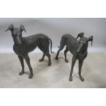 A GOOD PAIR OF BRONZE FIGURES,