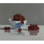 PETER DEE Still Life Study Grapes in Bowl Oil on canvas board 10 x 12inches (25.5 x 30.