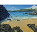 JIM HALLIGAN, CONTEMPORARY Cove Near Castletownsend, Co Cork Arylic on canvas 12 x 16inches (30.