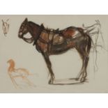 JOHN SKELTON (1925-2009) Standing Horse Sketch Watercolour 7 x 9.5inches (17.