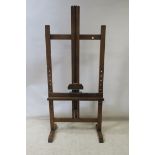 A 20th CENTURY MAHOGANY FRAMED ARTIST'S EASEL