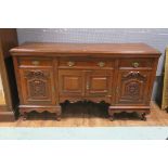 A GEORGIAN STYLE MAHOGANY SIDEBOARD,