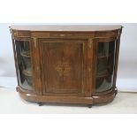 A VICTORIAN WALNUT MARQUETRY AND GILT BRASS MOUNTED SIDE CABINET,