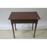 A 19th CENTURY MAHOGANY SIDE TABLE,