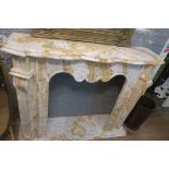 A GOOD CONTINENTAL MARBLE CHIMNEY PIECE,