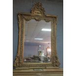 A 19th CENTURY OVERMANTLE MIRROR,