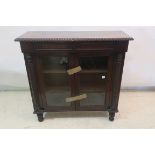 A REGENCY MAHOGANY FRAMED SIDE CABINET,