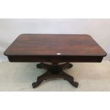 A VERY FINE REGENCY ROSEWOOD LIBRARY TABLE,