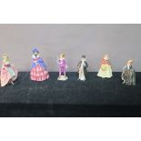 A MISCELLANEOUS COLLECTION OF PAINTED PORCELAIN FIGURES,