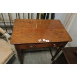 A 19th CENTURY MAHOGANY SIDE TABLE,