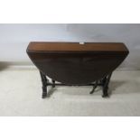 A VICTORIAN ROSEWOOD SUTHERLAND TABLE,