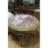 A VERY FINE FRENCH GILTWOOD CENTRE TABLE,
