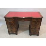 A GEORGIAN STYLE PEDESTAL DESK,