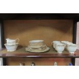 A PAINTED PORCELAIN TUSCAN CHINA TEASET,