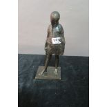 A BRONZE FIGURE OF A GIRL,