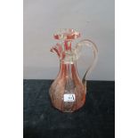 A 19th CENTURY BOHEMIA CUT GLASS JUG,