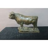 FREDERICK GEORGE RICHARD ROTH (1872-1944) Model of a bull A bronze sculpture Signed F.G.R.