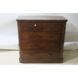 A GEORGIAN STYLE MAHOGANY CHEST OF DRAWERS,