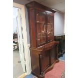 A GOOD VICTORIAN MAHOGANY LIBRARY BOOKCASE,