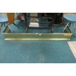 A RECTANGULAR PIERCED BRASS FENDER,