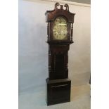 A 19th CENTURY MAHOGANY LONGCASE CLOCK,