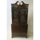 A GEORGIAN DESIGN MAHOGANY BOOKCASE,